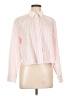 Old Navy 100% Cotton Stripes Pink Long Sleeve Blouse Size L - photo 1