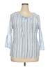 Como Vintage Blue 3/4 Sleeve Blouse Size XXL - photo 1