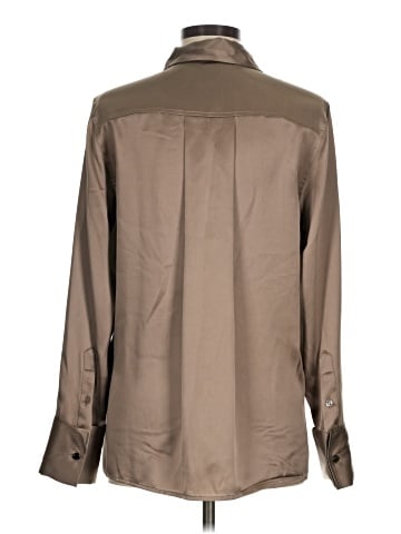 Reiss Long Sleeve Silk Top (view 2)