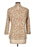 J. McLaughlin Print Tan 3/4 Sleeve Button-Down Shirt Size L - photo 2