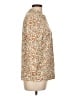 J. McLaughlin Print Tan 3/4 Sleeve Button-Down Shirt Size L - photo 4