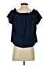 Unbranded 100% Polyester Blue Short Sleeve Blouse Size S - photo 2
