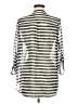 Teenbell 100% Polyester Stripes Silver 3/4 Sleeve Blouse Size M - photo 2
