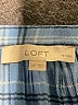 Ann Taylor LOFT Blue Short Sleeve Blouse Size L - photo 6