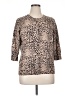 Sarah Spencer Animal Print Tan Pullover Sweater Size XL (estimated) - photo 1