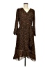 Old Navy 100% Polyester Animal Print Brown Casual Dress Size M - photo 1