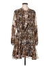 AaKaa 100% Polyester Paisley Brown Casual Dress Size M - photo 1