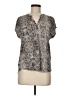 Dana Buchman Animal Print Gray Short Sleeve Blouse Size M - photo 1