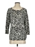Koret Animal Print Ivory Silver Pullover Sweater Size S - photo 1