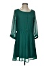 Assorted Brands Solid Teal Casual Dress Size S - photo 1
