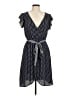 Wrapper Polka Dots Blue Casual Dress Size M - photo 1