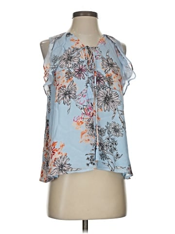 Greylin Sleeveless Silk Top (view 1)