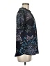 Cooper & Ella 100% Polyester Stars Black Short Sleeve Blouse Size M - photo 4
