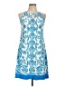 Barbara Gerwit Paisley Blue Cocktail Dress Size L - photo 1