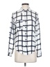 En Creme 100% Rayon Checkered-gingham White Long Sleeve Blouse Size S - photo 1