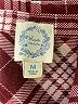 Blue Rain 100% Polyester Plaid Burgundy button down Size M - photo 7