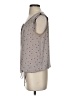 Ann Taylor LOFT 100% Polyester Gray Sleeveless Blouse Size XS - photo 5