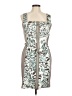 Dolce Vita Graphic Silver Cocktail Dress Size 8 - photo 1