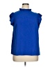 Unbranded 100% Polyester Blue Short Sleeve Turtleneck Size 1X - photo 1