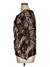 Claudia Richard Animal Print Brown Tan Short Sleeve Blouse Size XL - photo 5