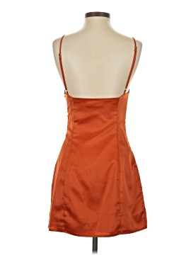 open lace back dress Cora Orange Tie Back Mini Dress - US 16