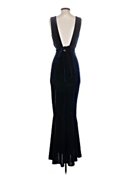open lace back dress Zapaka Women Blue Flower Long Prom Dress with Slit Strapless A Line Printed Formal Party Dress, Blue Flower / US10 main image 1
