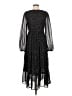 Unbranded 100% Polyester Stars Black Casual Dress Size M - photo 2