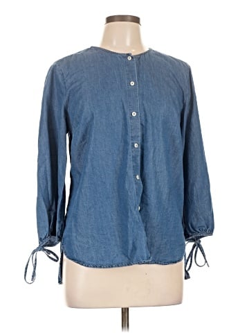 Ellen Tracy 3/4 Sleeve Button-Down Shirt (view 1)