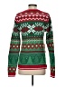 Holiday Time 100% Acrylic Print Green Pullover Sweater Size S - photo 2