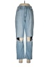 Just Black Color Block Blue Jeans Size 28 waist - photo 1