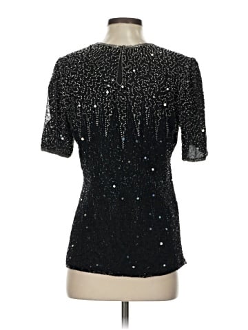 Laurence Kazar New York Short Sleeve Silk Top (view 2)