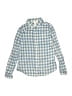 Forever 21 100% Cotton Checkered-gingham Blue Long Sleeve Button-Down Shirt Size 11 - 12 - photo 1