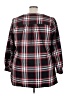 Cj Banks Plaid Black 3/4 Sleeve Blouse Size 3X - photo 2