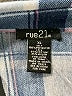 rue21 100% Polyester Plaid Blue Ivory Long Sleeve Blouse Size XL - photo 7