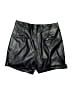 Assorted Brands Metallic Black Faux Leather Shorts Size 12 - photo 2
