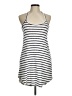 Olivaceous Stripes White Casual Dress Size M - photo 1