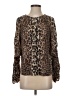 Joie 100% Viscose Animal Print Brown Long Sleeve Blouse Size S - photo 1