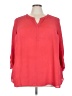 Daniel Rainn 100% Polyester Red 3/4 Sleeve Blouse Size 3X - photo 1