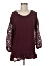 Cato Burgundy 3/4 Sleeve Top Size M - photo 1