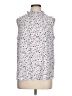 Halogen 100% Polyester White Sleeveless T-Shirt Size L - photo 1