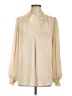 Max Studio 100% Polyester Ivory Long Sleeve Blouse Size L - photo 2