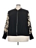 Shein Curve 100% Polyester Graphic Black Track Jacket Size 3X - photo 1