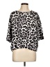 Splendid Animal Print Silver 3/4 Sleeve Blouse Size L - photo 1