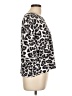 Splendid Animal Print Silver 3/4 Sleeve Blouse Size L - photo 4