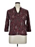 Ruby Rd. Aztec Or Tribal Print Burgundy 3/4 Sleeve Blouse Size XL - photo 1