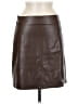 Old Navy 100% Polyester Brown Faux Leather Skirt Size M - photo 1
