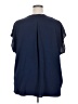 Lush 100% Polyester Blue Short Sleeve Blouse Size 2X - photo 2