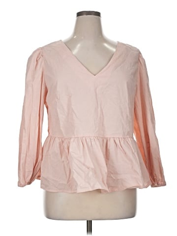 ELOQUII Elements 3/4 Sleeve Blouse (view 1)
