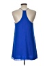 Naked Zebra 100% Polyester Solid Blue Casual Dress Size L - photo 2