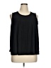 WHY 100% Polyester Black Sleeveless Blouse Size XL - photo 1